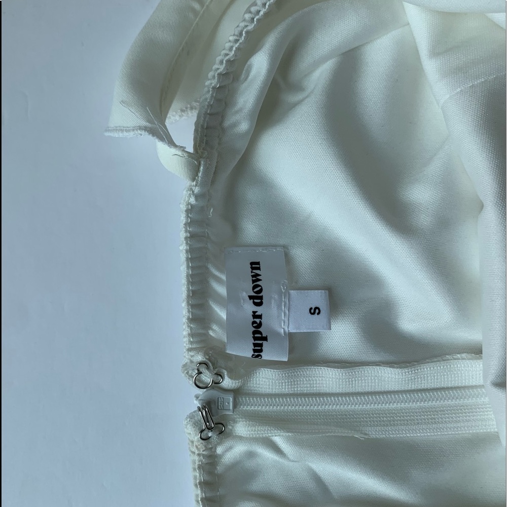 Superdown/ White Peyton Ruffle Cami Mini Dress Xs - image 2